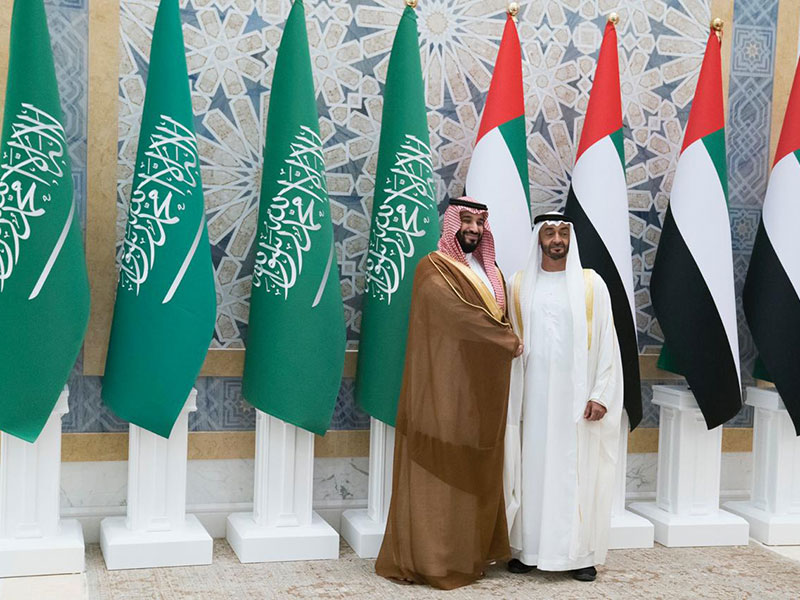 صور من زيارة محمد بن سلمان لبلده الثاني الإمارات